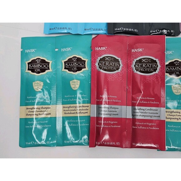 HASK 9 Pc NEW Assorted Hair Shampoo & Conditioner Samples 10ml - Picture 4 of 6